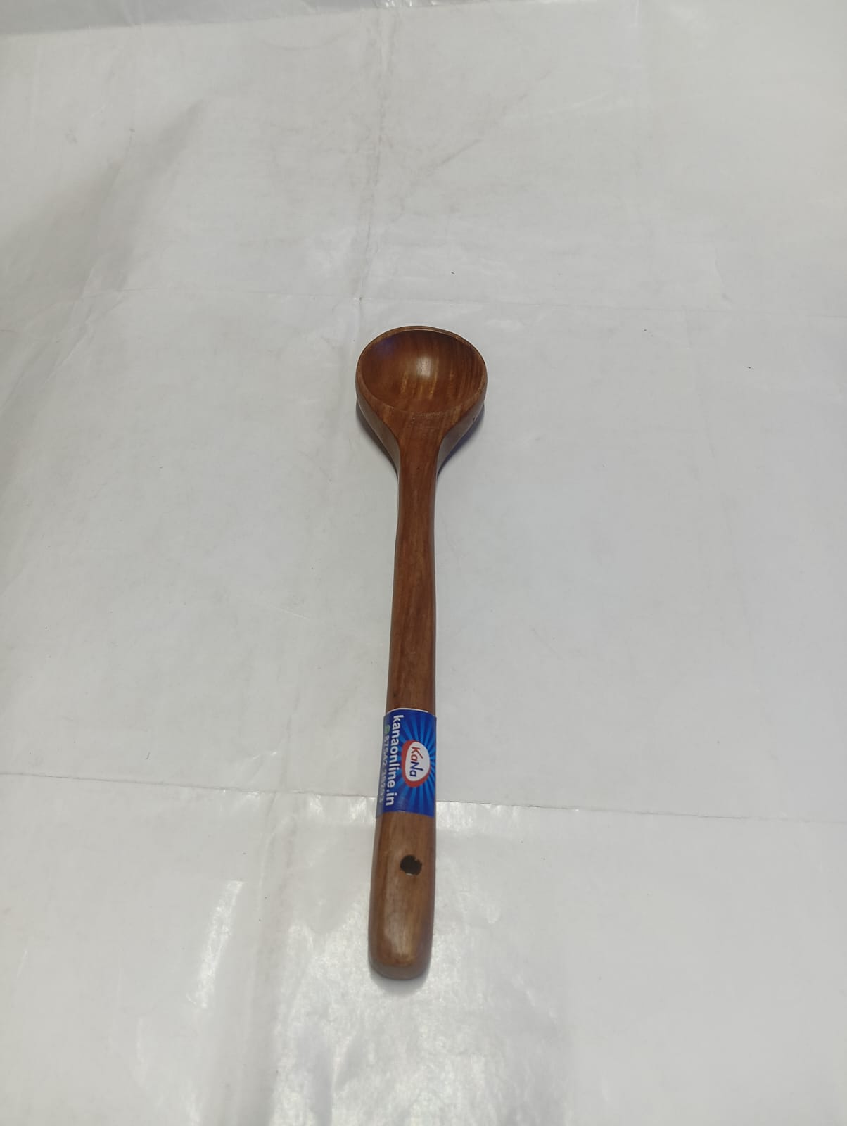 Premium Handcrafted Wooden Round Deep Ladle (Kuzhi Karandi) - Image 3