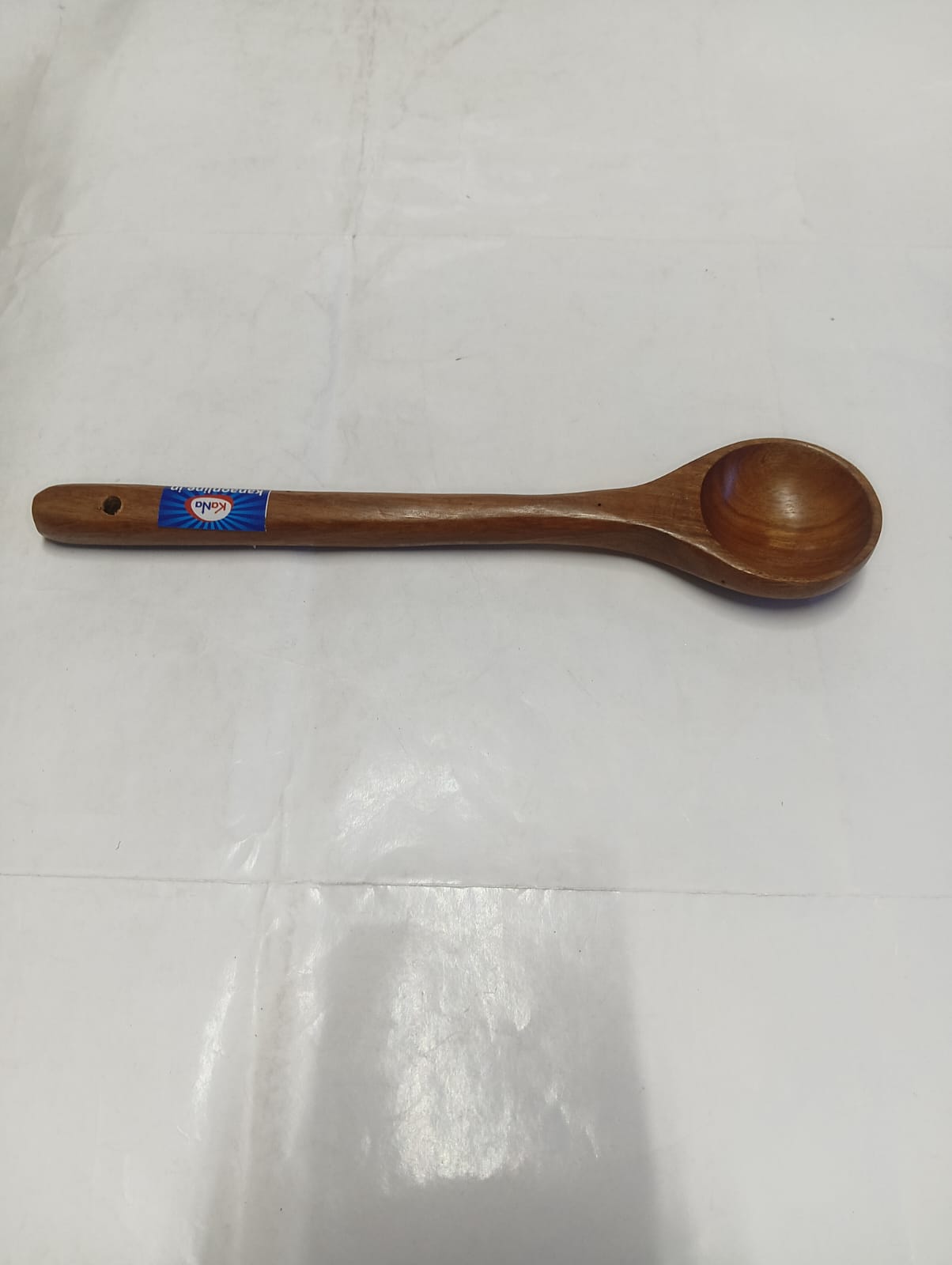 Premium Handcrafted Wooden Round Deep Ladle (Kuzhi Karandi) - Image 5