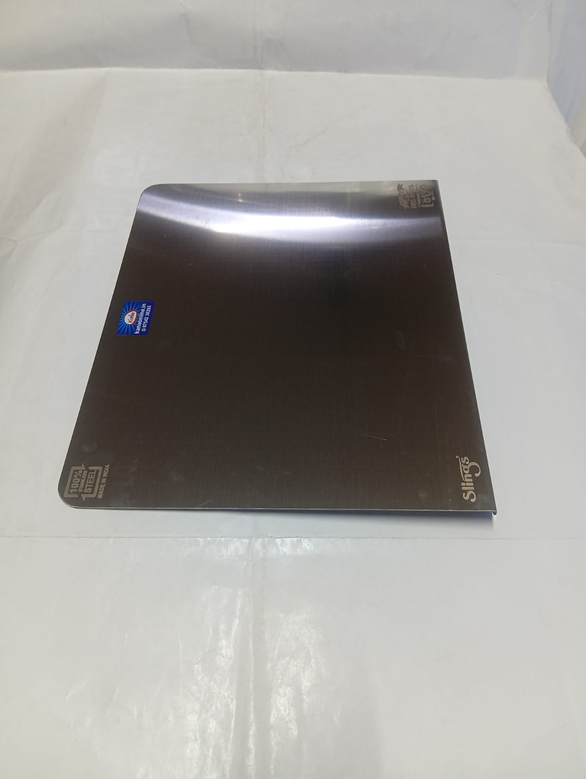 Premium Stainless Steel L-Shaped Chopping & Pastry Board with Countertop Lip - Image 6