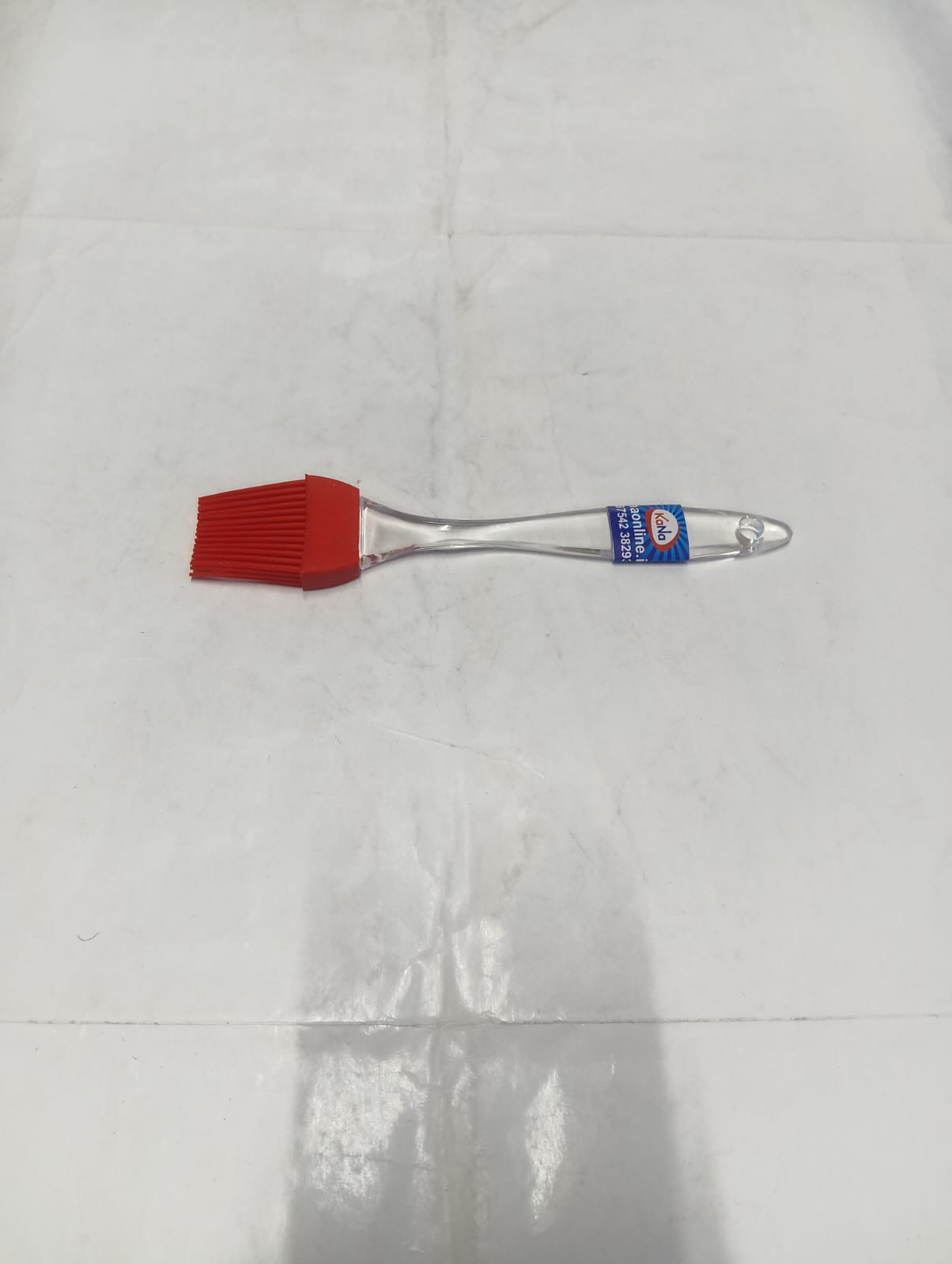 Flexible Silicone Food Basting & Pastry Brush with Ergonomic Clear Handle - Image 2