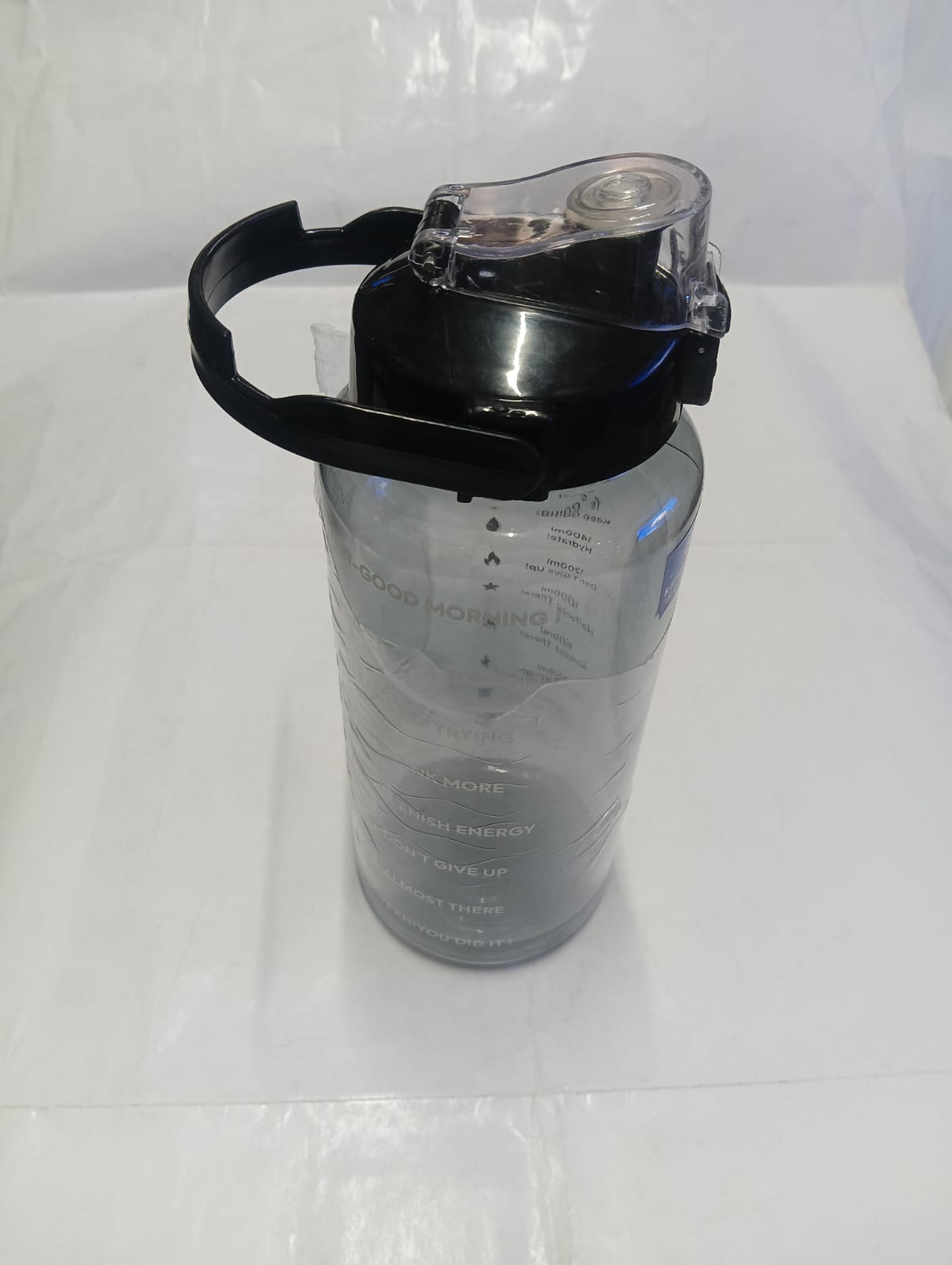 Premium Plastic 2-Litre Motivational Sports Water Bottle with Time Marker - Image 2