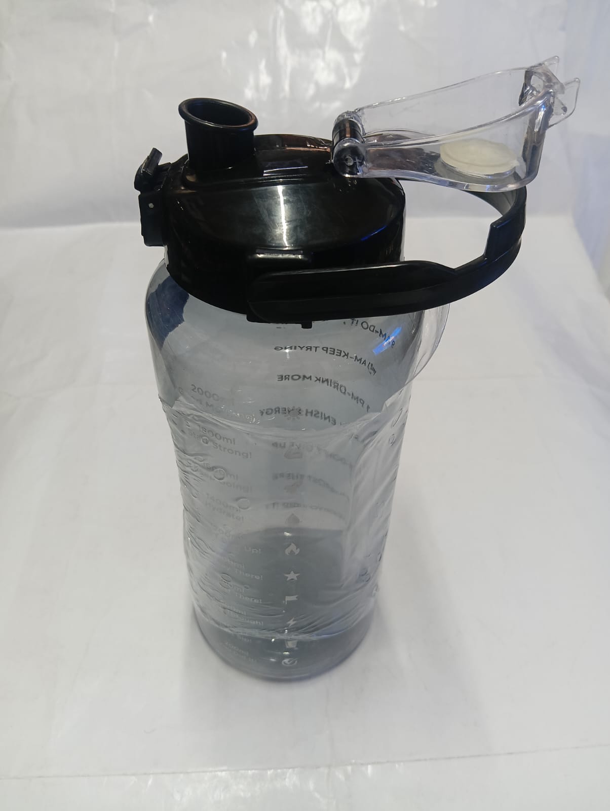 Premium Plastic 2-Litre Motivational Sports Water Bottle with Time Marker - Image 4