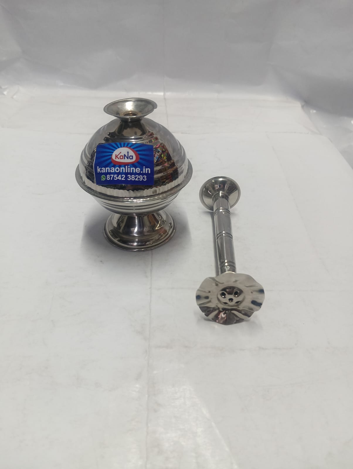 Traditional Stainless Steel Rose Water Sprinkler (Paneer Sombu) - Image 4