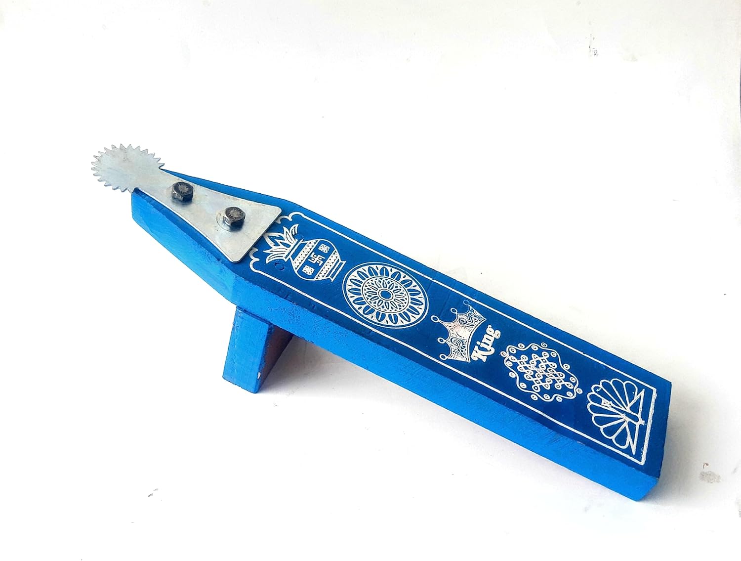 Wooden Coconut Scraper With Iron Blade