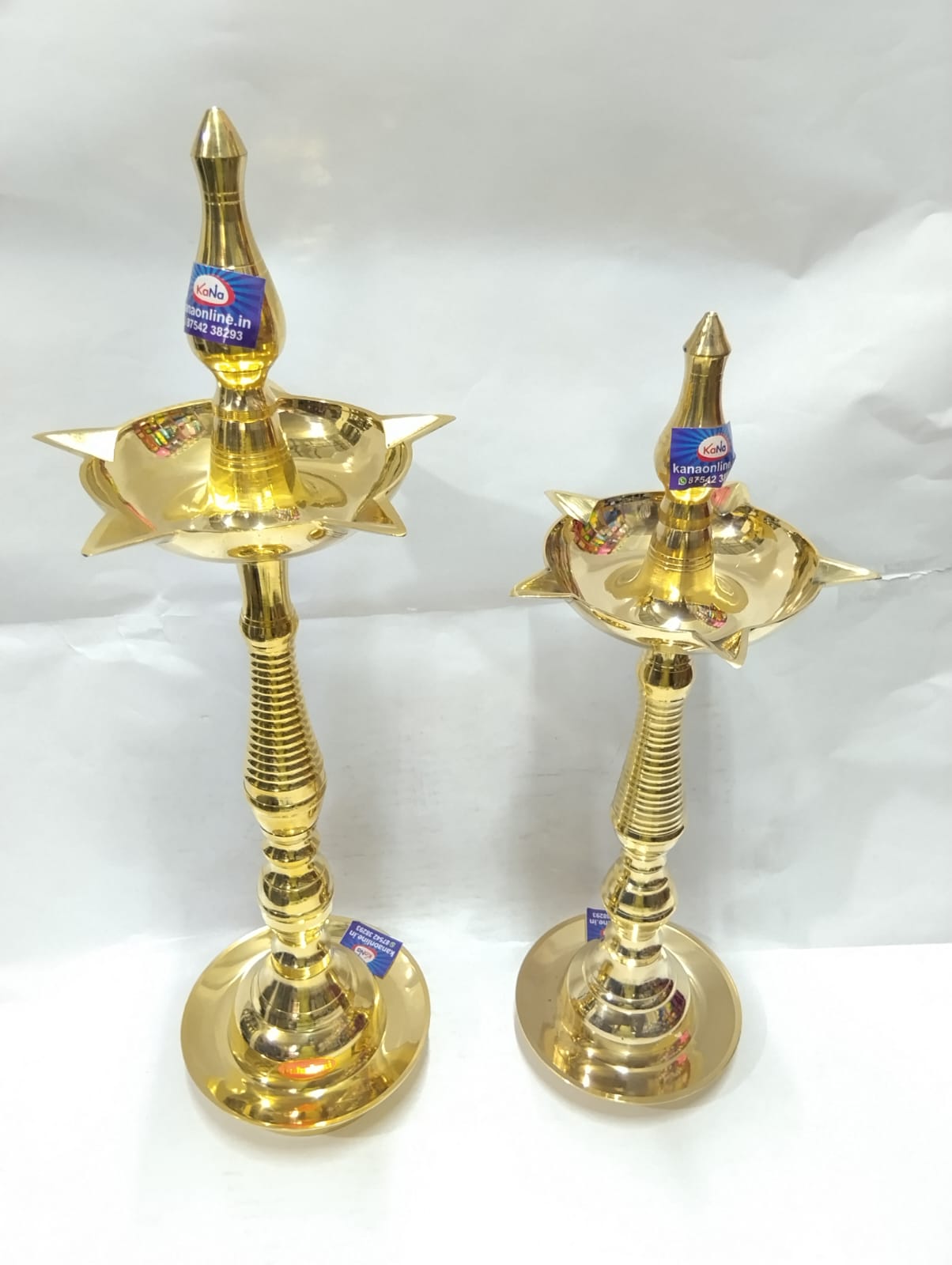 Indian Tradition Festivals Brass KuthuVelakku Set (2) - Image 2