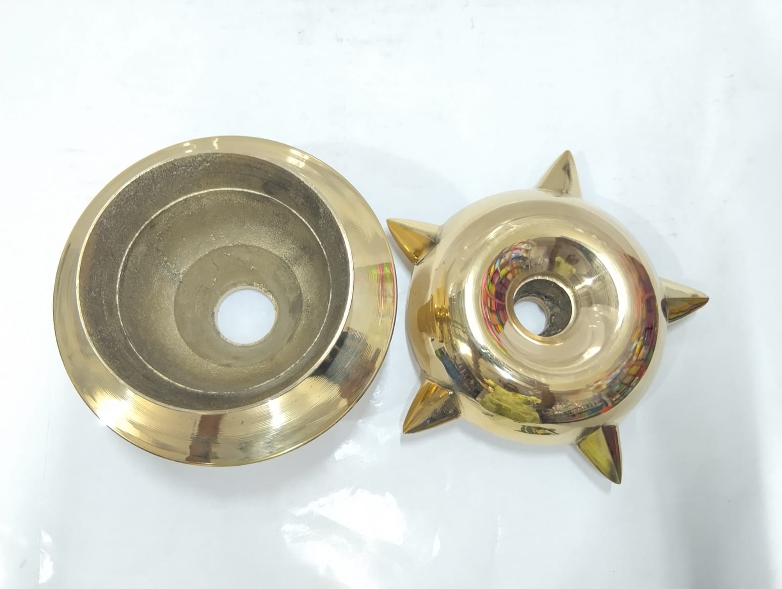 Indian Tradition Festivals Brass KuthuVelakku Set (2) - Image 8