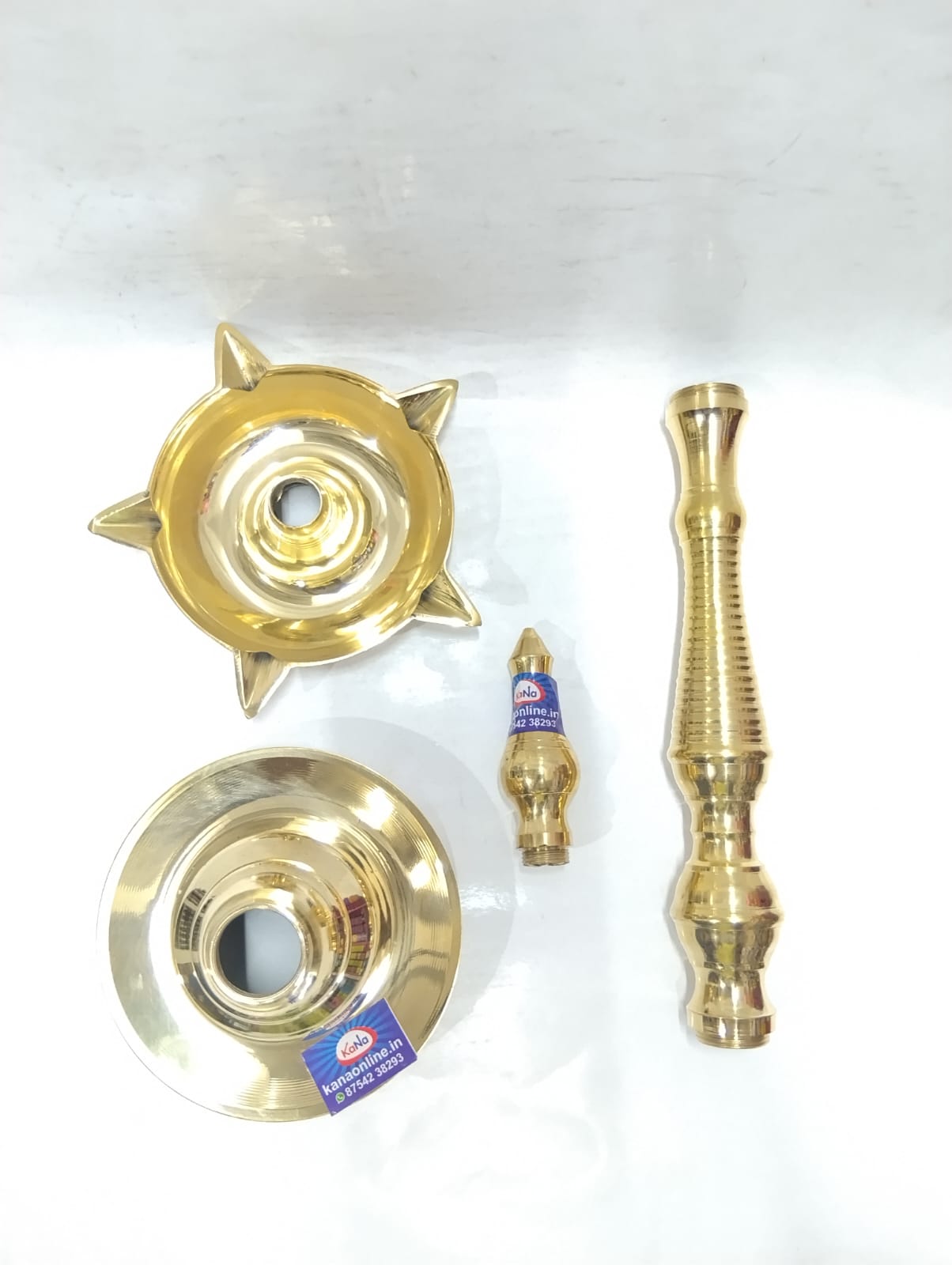 Indian Tradition Festivals Brass KuthuVelakku Set (2) - Image 3