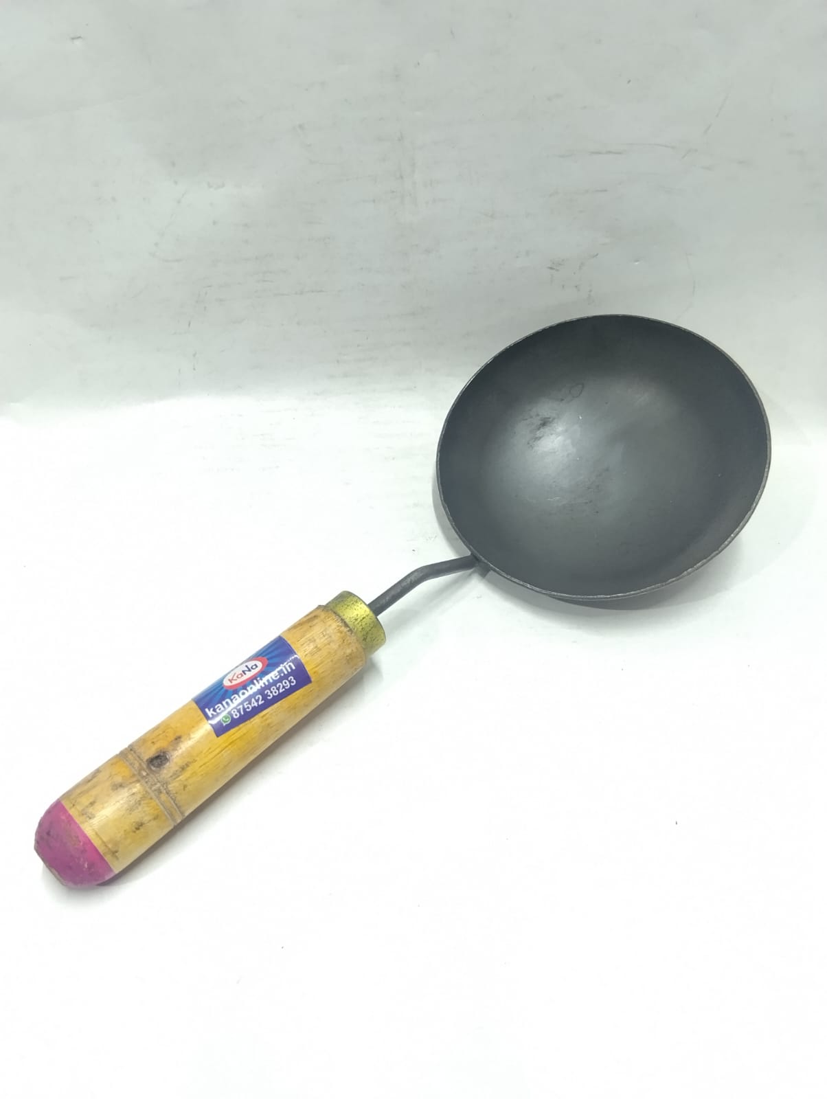 Iron Tadka Pan with Wooden Handle