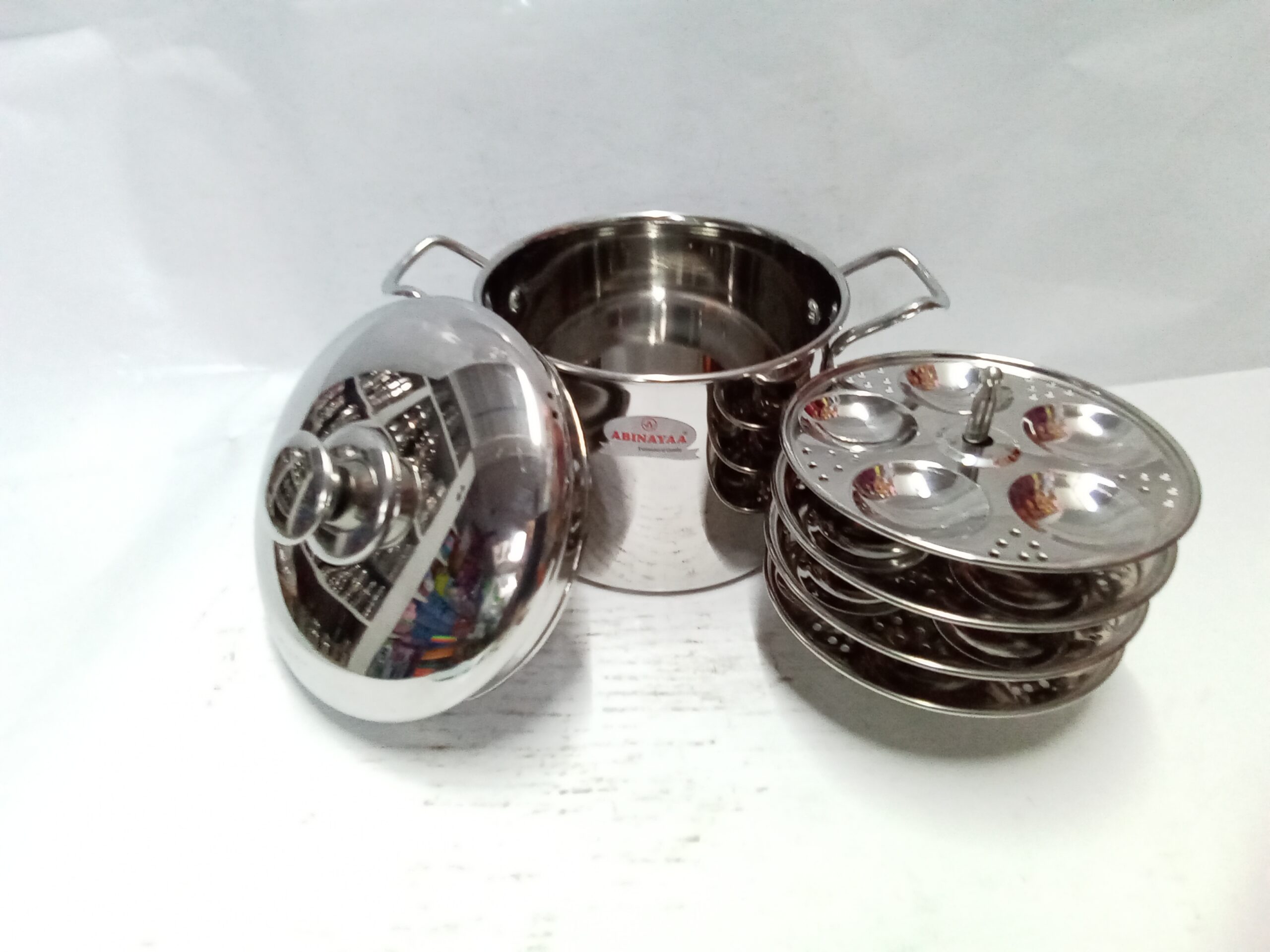 ECO IDLY POT 20 (idlies) 4 IDLY PLATES OF 5 PITS