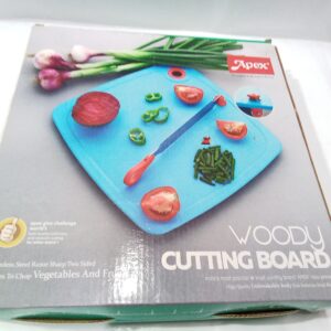 APEX- WOODY CUTTING BOARD WITH 2 SHARP BLADE SIDES