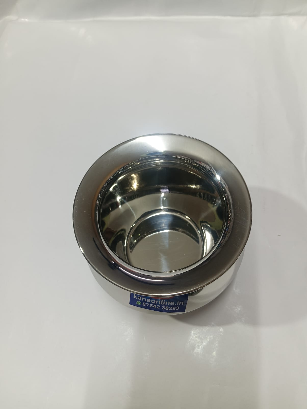 Stainless Steel Fancy Belly Shape Ghee Pot With Lid 3-Piece - Image 10