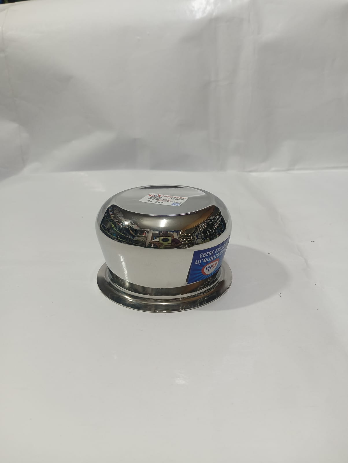 Stainless Steel Fancy Belly Tope With Lid 3-Pieces - Image 4