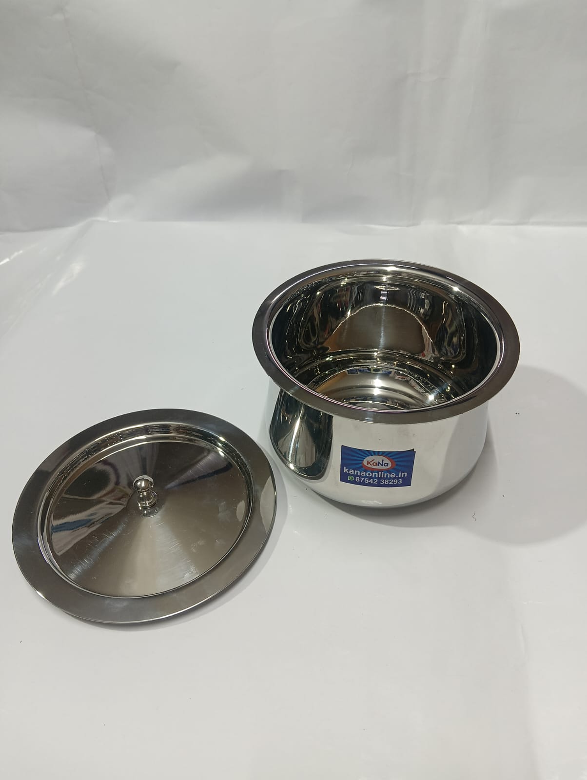 Stainless Steel Fancy Belly Tope With Lid 3-Pieces - Image 9