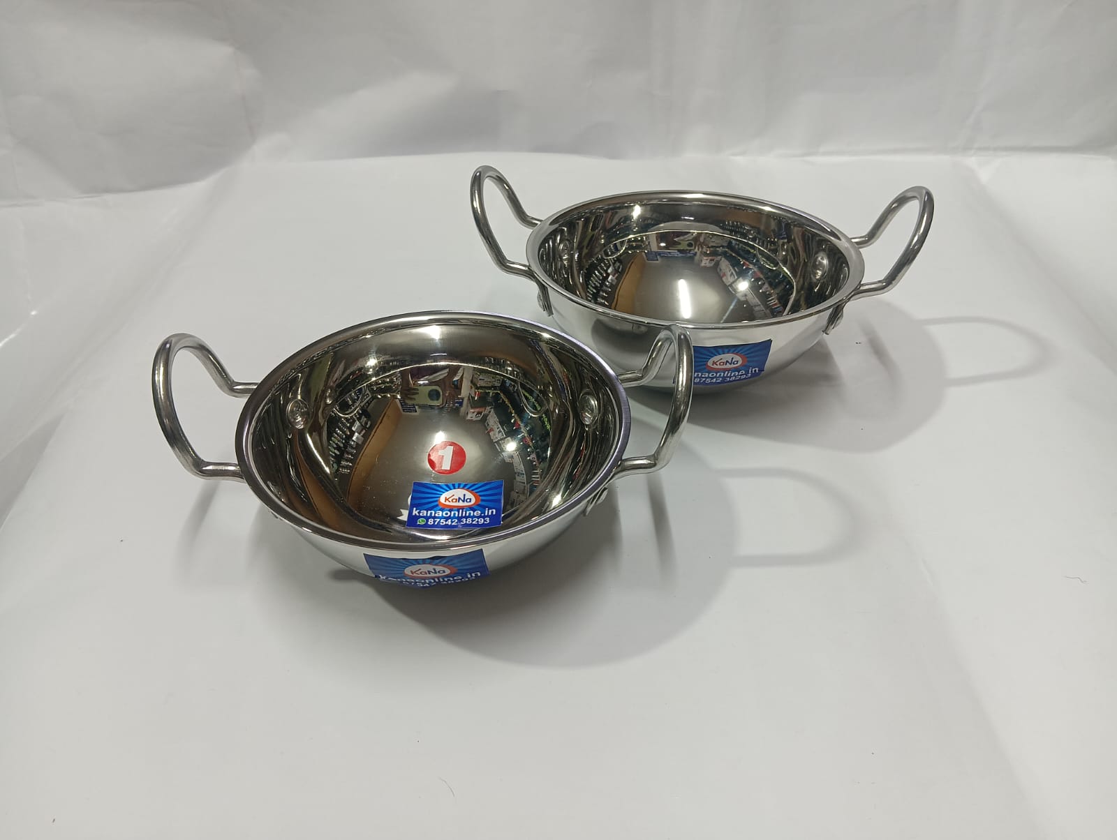 Stainless Steel Heavy Weight Kadaai With handle
