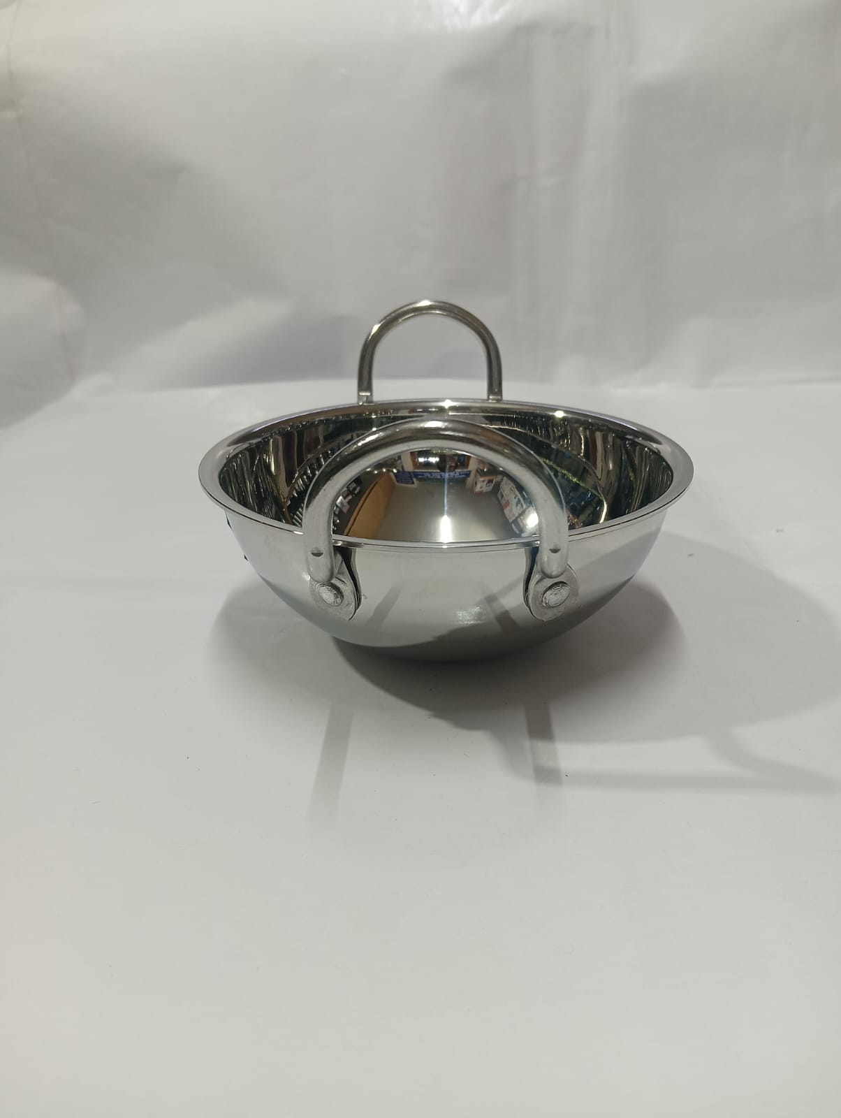 Stainless Steel Heavy Weight Kadaai With handle - Image 4