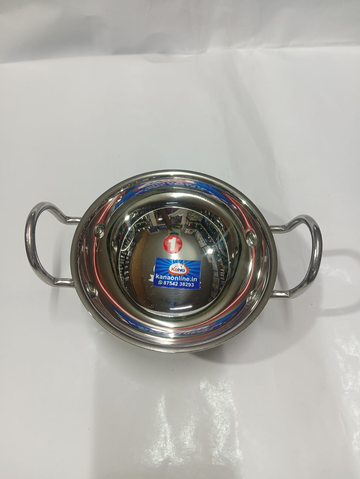 Stainless Steel Heavy Weight Kadaai With handle - Image 5