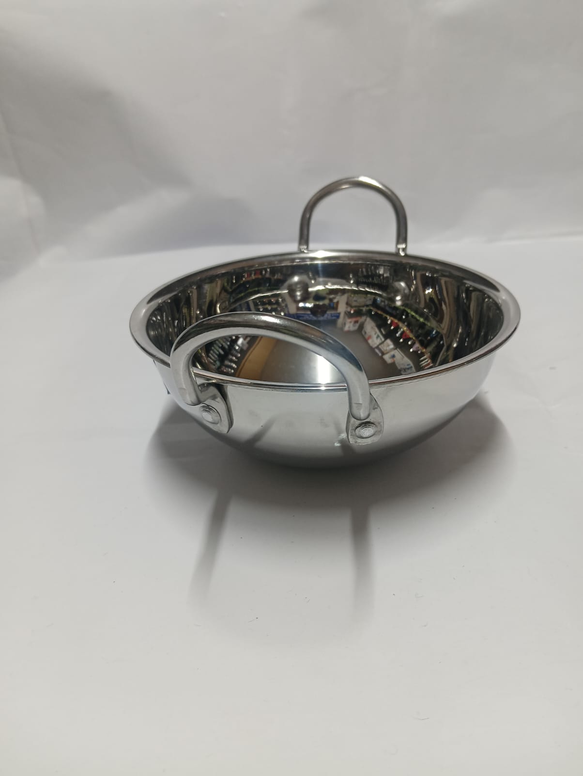 Stainless Steel Heavy Weight Kadaai With handle - Image 6