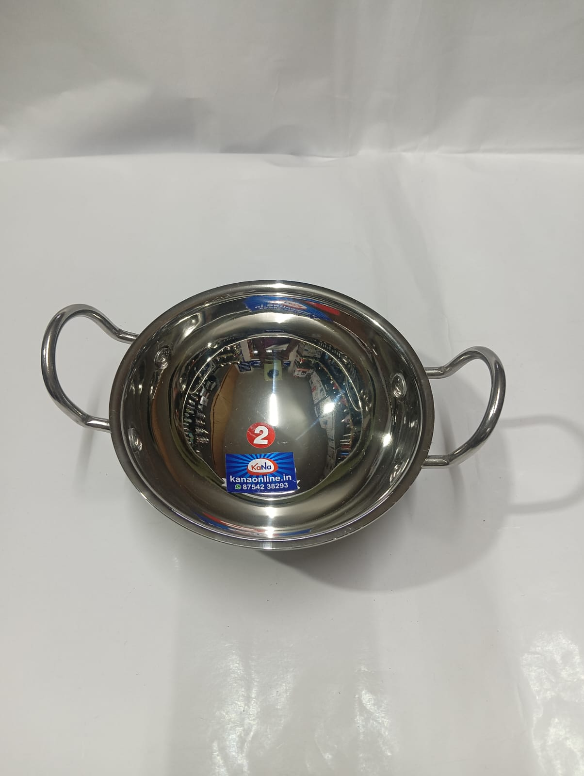 Stainless Steel Heavy Weight Kadaai With handle - Image 7