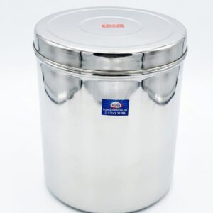 Stainless Steel Cylindrical Storage Container (Deep Multipurpose Provisions Container)