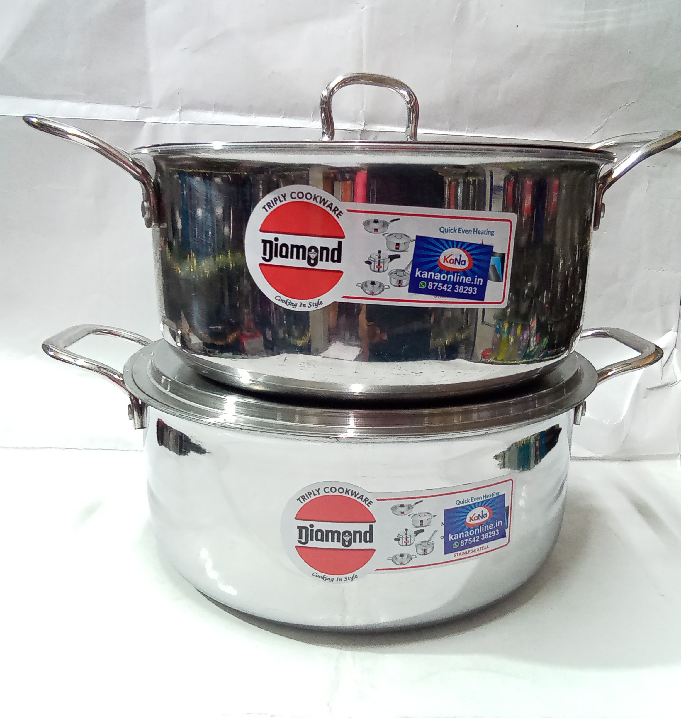 Diamond brand Tri-Ply Stainless Steel Casserole / Biryani or cooking pot