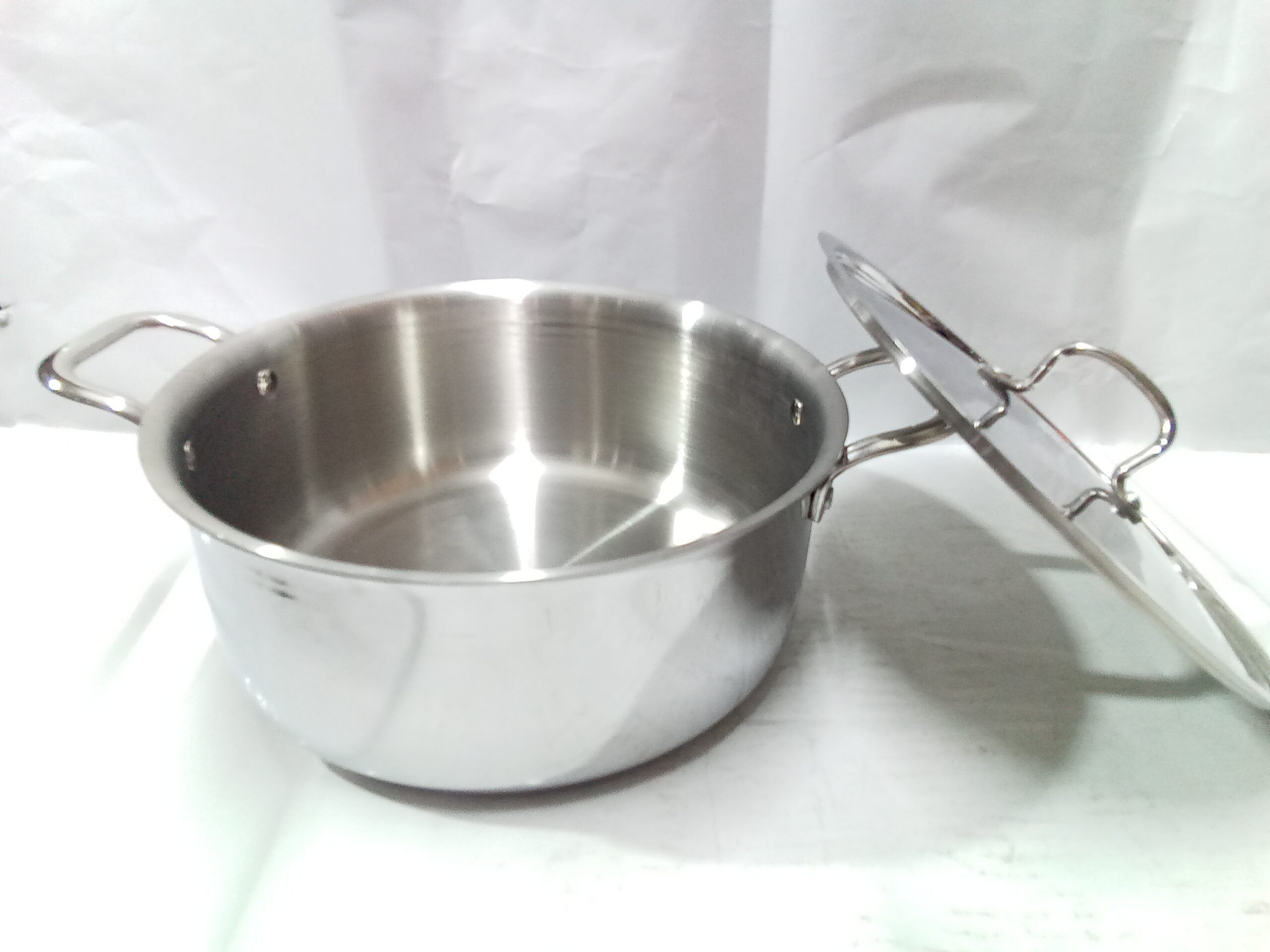 Diamond brand Tri-Ply Stainless Steel Casserole / Biryani or cooking pot - Image 2
