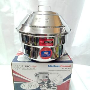 EUROStyle Madras Paanai 10 Idlies Stainless Steel Steamer Pot