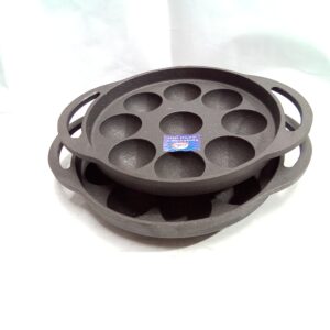 Cast Iron Pre-Seasoned Paniyaram Paniyarakkal Pan
