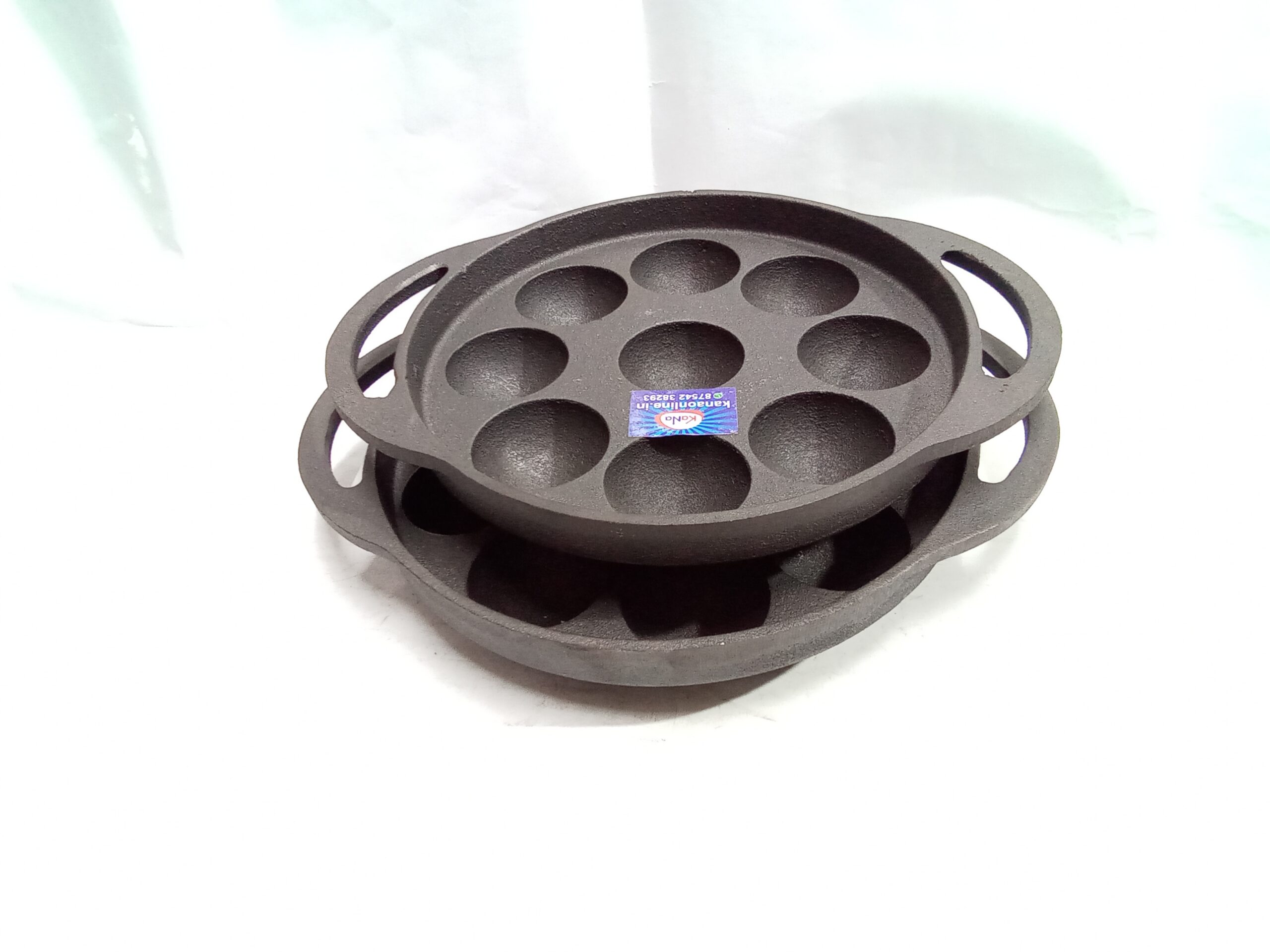 Cast Iron Pre-Seasoned Paniyaram Paniyarakkal Pan