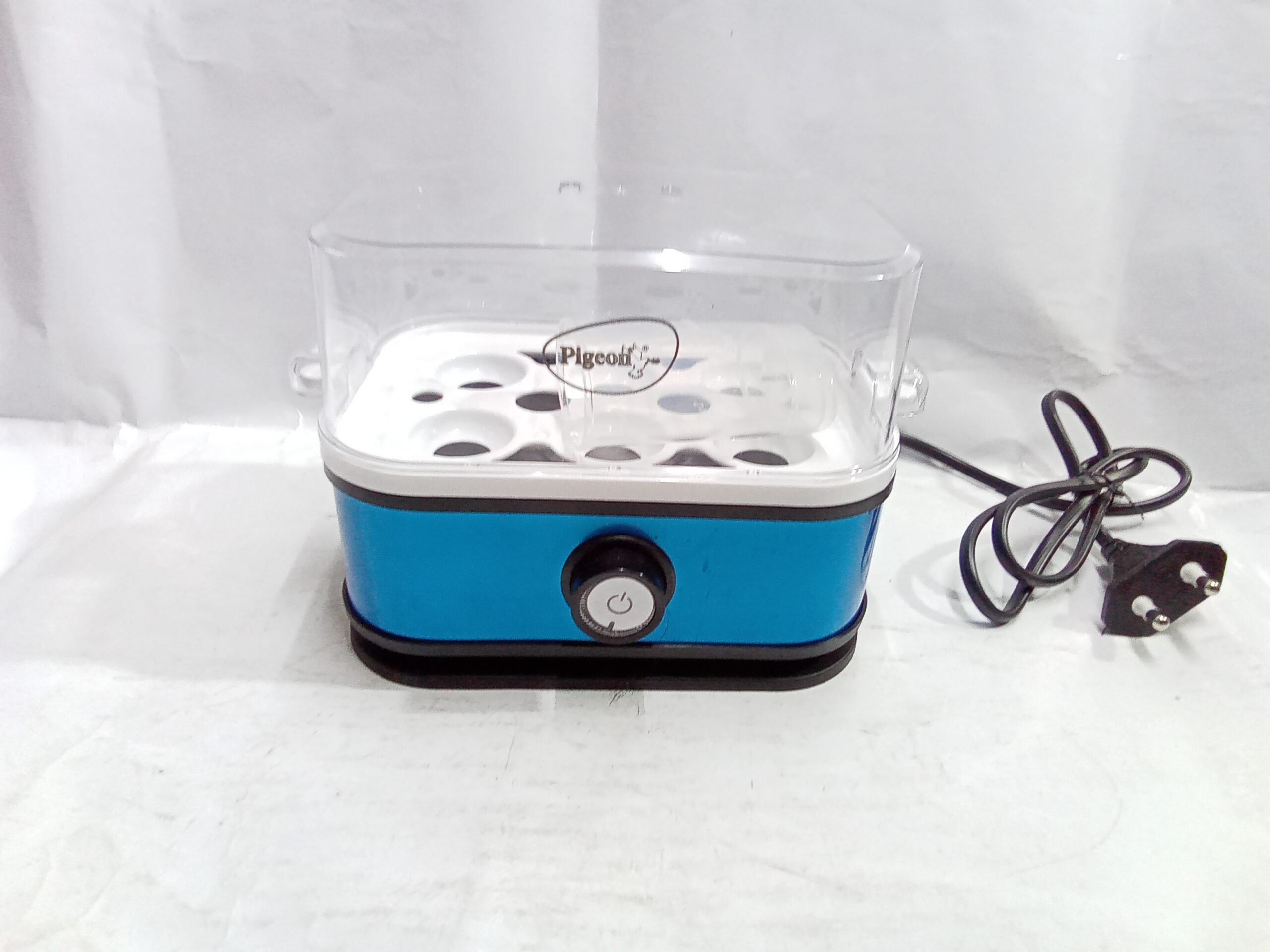 Pigeon Egg Boiler With See Through Lid |350 Watts |Boil Upto 6 Eggs (Hard, Medium, Soft) | Measuring Cup | Automatic Shut Off, Black & Silver - Image 3