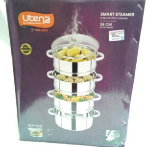 premium multi-tier stainless steel 24 cm steamer
